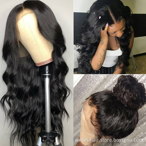 Human Hair Lace Front Wig Factory Price 13*4 Wholesale Cuticle Aligned Unprocessed 4*4 Brazilian Hair Water Wave Kinky Curly